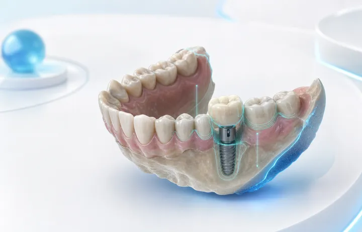 Implant and restorative work